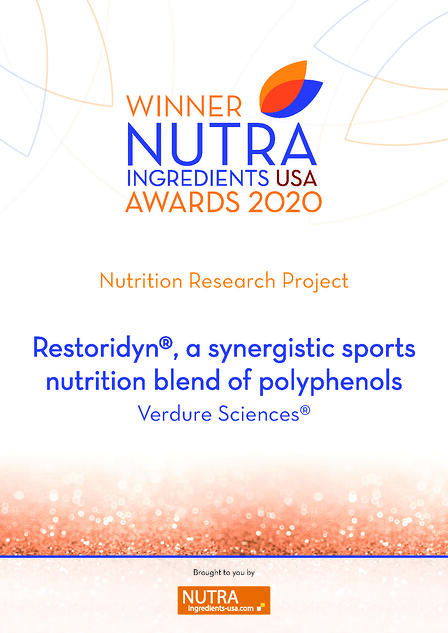 Nutra Ingredients Awards USA 2020 - Restoridyn